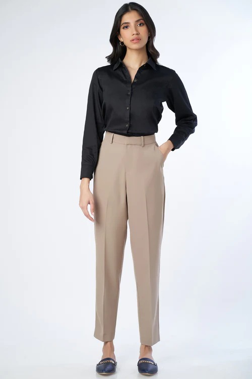 Straight Fit Formal Pants - Coffee
